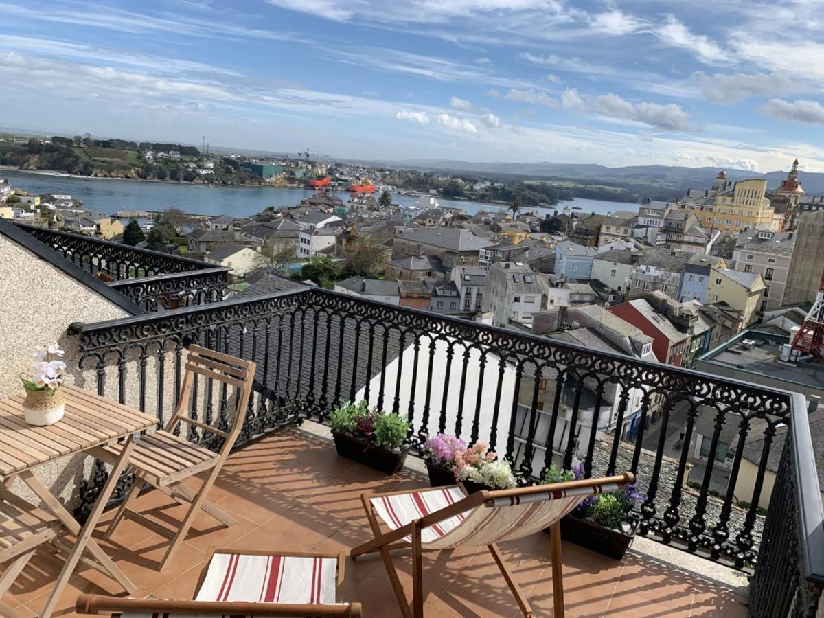 Moderno Piso Con La Mejor Terraza De Ribadeo Y Vistas Maravillosas Exteriör bild