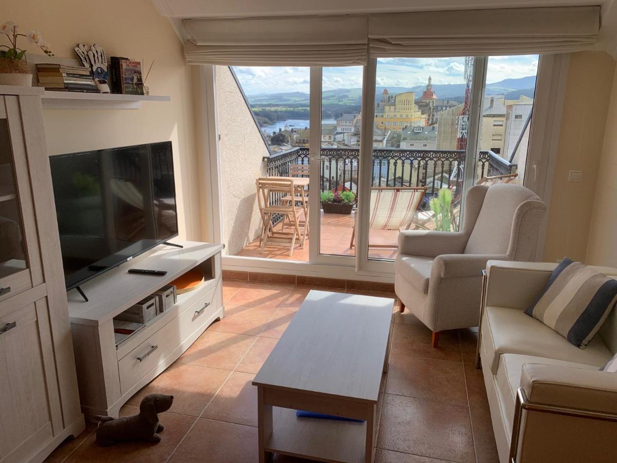 Moderno Piso Con La Mejor Terraza De Ribadeo Y Vistas Maravillosas Exteriör bild